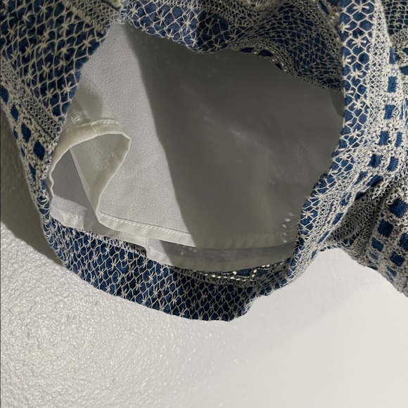 Endless Rose High Waist Blue and Cream Shorts - Picture 5 of 5